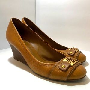 Tory Burch Tan Wedges